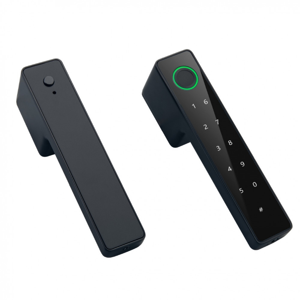 Умная дверная ручка-замок Smart 01 Black с отпечатком пальца и поддержкой Smart Life