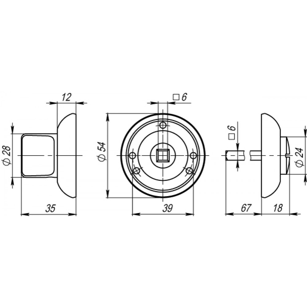 Фиксатор Armadillo BK6.R.LD54 (BK6) CP-8 хром-1