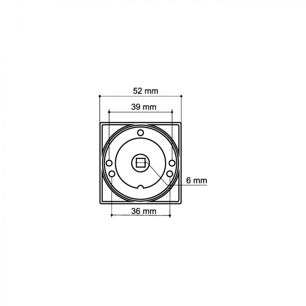 Фиксатор Armadillo BK6.K.SQ52 (BK6/SQ) SN/CP-3 матовый никель/хром-1