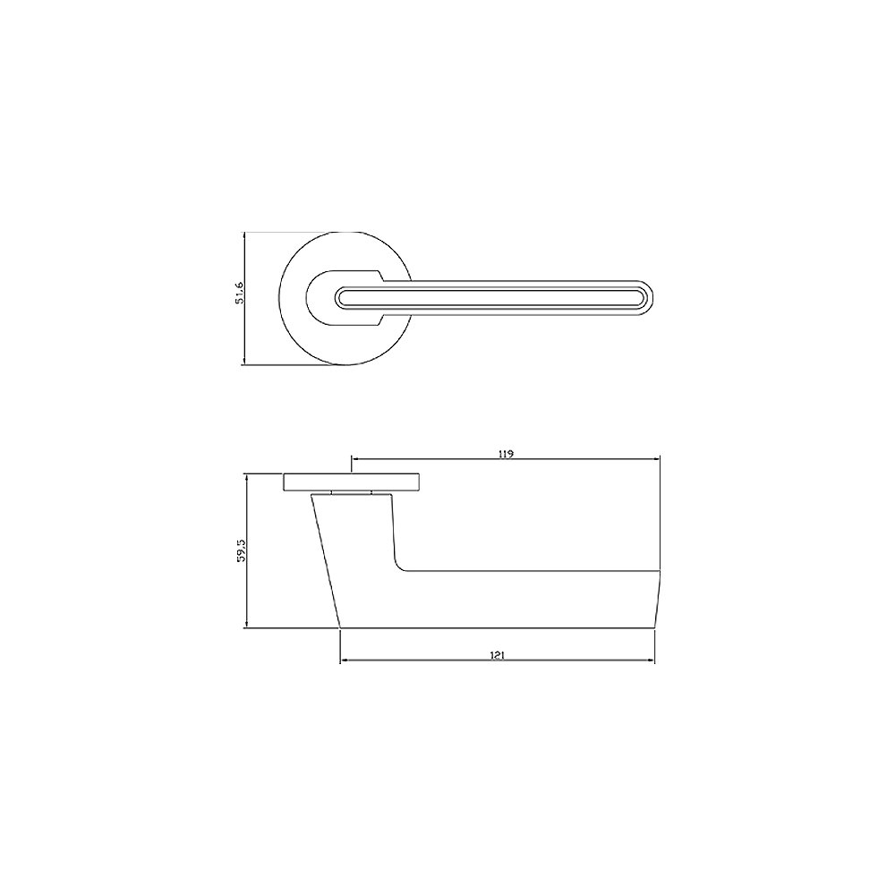 Дверная ручка Adden Bau RIVER S-486 хром блестящий / белая вставка-1
