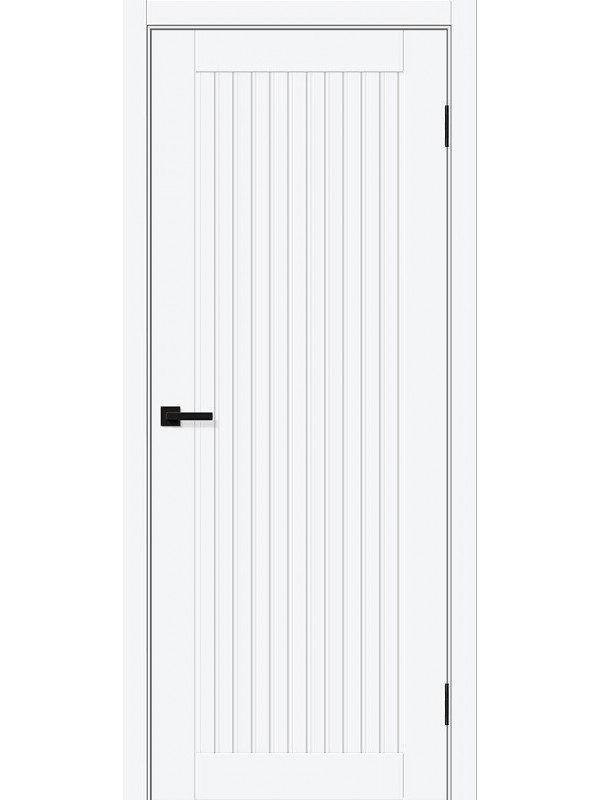 Межкомнатная дверь ПЭТ Браво-40 White Silk глухая