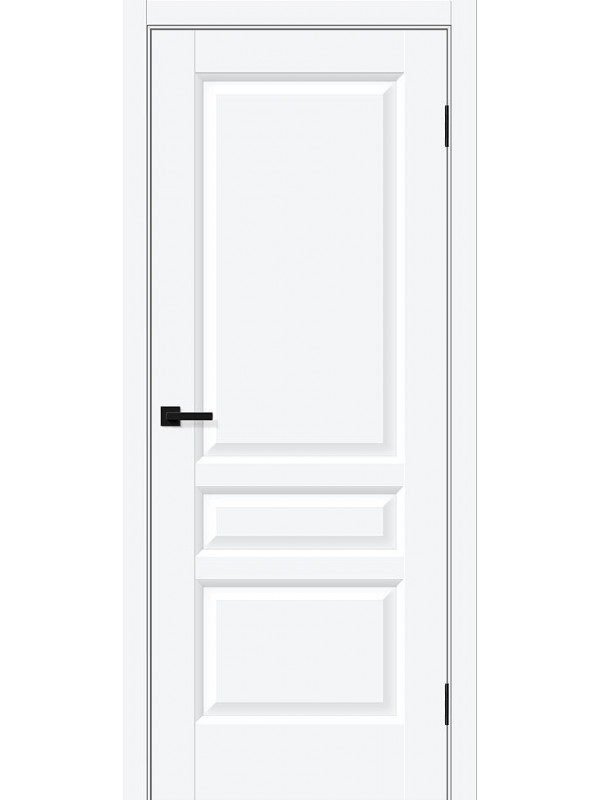 Межкомнатная дверь ПЭТ Неоклассик-34 White Silk глухая