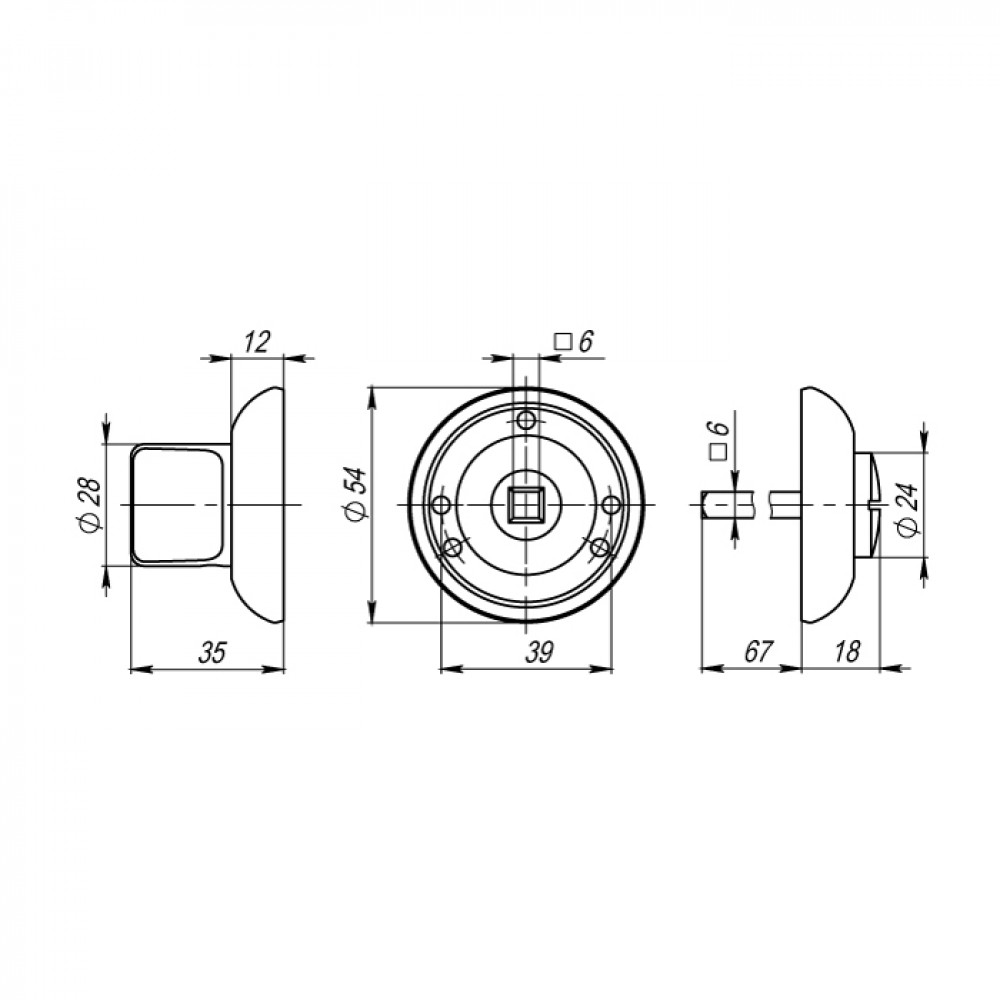 Фиксатор Armadillo BK6.R.LD54 (BK6) SG/GP-4 матовое золото/золото-1